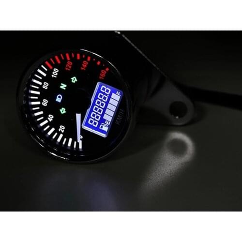 Universal LCD Sn Pointer Type Mechanical Instrument Vintage Motorcycle Retro Multi Function Oil Gauge embly