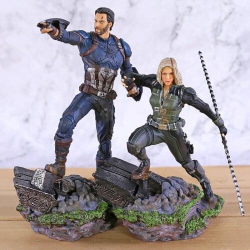 Iron Studios Captian America / Black Widow Avengers Infinity War PVC Statue Figure Collectible Model Toy