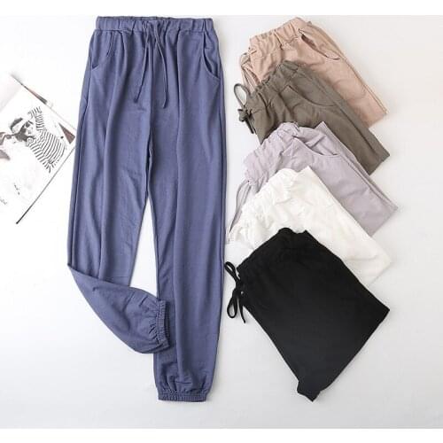 Ice silk tencel casual pants womens pants 2021 new spring and autumn casual loose thin net version of Harem pants trousers