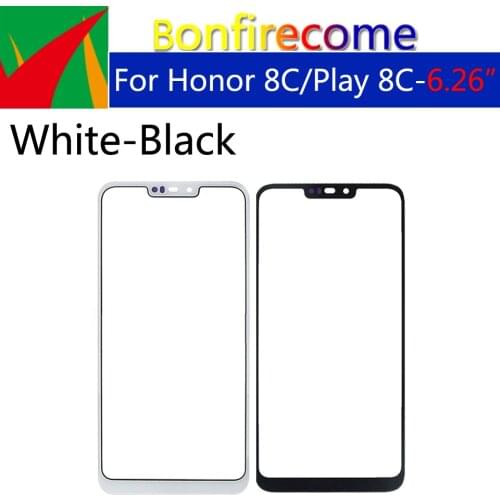 10Pcs\lot For Huawei Honor 8C Front Outer Screen Glass Lens Replacement Touch Screen 6.26" For Huawei Honor Play 8C BKK-TL00
