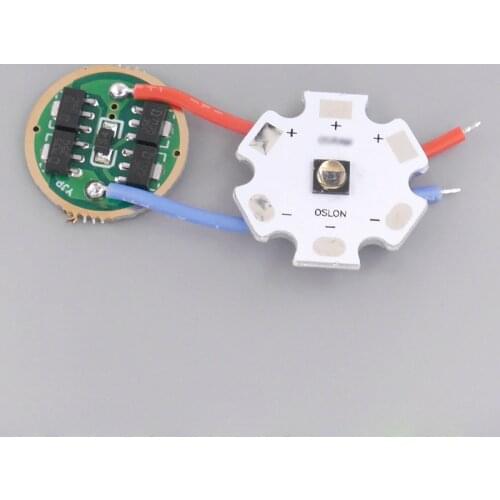 17mm 1mode 4xAMC7135 flashlight driver circuit board +16mm 20mm osarm infrared 850nm IR 940nm 5W 3W aluminum base