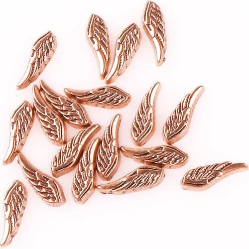 F784 Golden wings feather alloy floating charms for living memory glass floating locket charms DIY jewelry 20pcs/lot