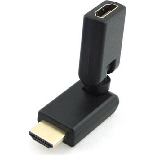 200pcs/lot *1080P 360 Degree revolve Rotation Swivel HDMI Male to HDMI Female Adjustable Cable Adapter Converter For HDTV