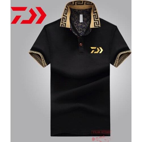 2021 Daiwa Fishing Polo Shirt Men Summer Breathable Polo Tee Outdoor Sport Quick Dry Short Sleeve Fishing Shirt Fishing Clothing