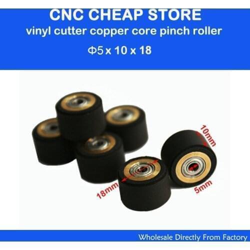 3pcs/lot Pinch Roller Roland Mimaki Summa Graphtec Vinyl Cutter Cutting Plotter Printer Rolls Parts 5x10x18mm Press Paper Wheel