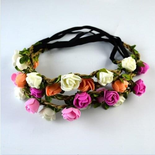 36pack Women Girls Flower Bride Wreath Hair Band Wreath Beach Headband Wedding Party Supplies Bridesmaid Gift Christmas