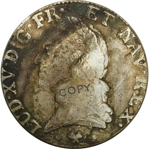 Aliexpress france 1774 L France Louis XV 1 Ecu Cupronickel Plated Silver Copy Coin