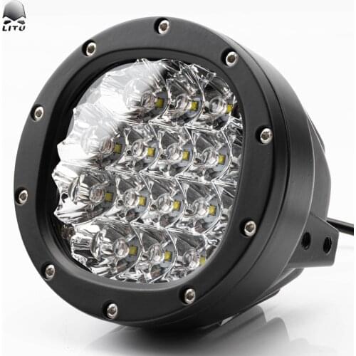 Automotive Round Driving Fog Lamp 6 Inch 80W Spot Flood Combo Fit For Offroad Truck Car LED Work Light