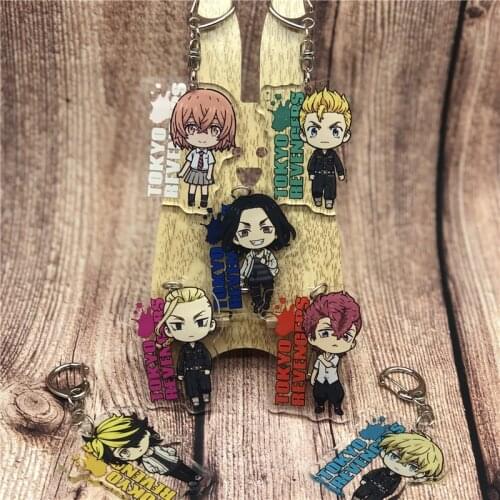 Anime Tokyo Revengers Keychain Badge Cosplay Acrylic Key Chain Pendant Keyring