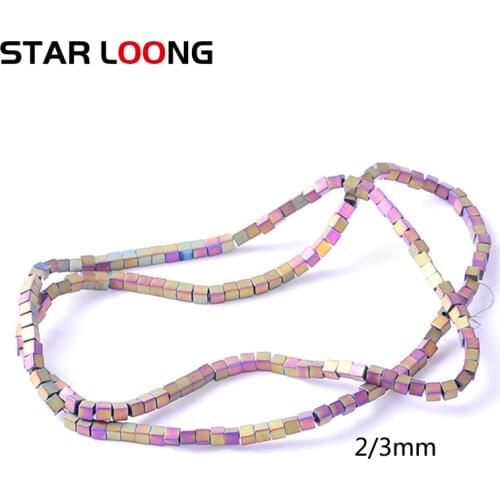 5colors Natural Stone 2/3mm Matt Hematite Beads Beads for DIY Necklace Bracelet Jewelry Making Accessories Per Strand Pick Size