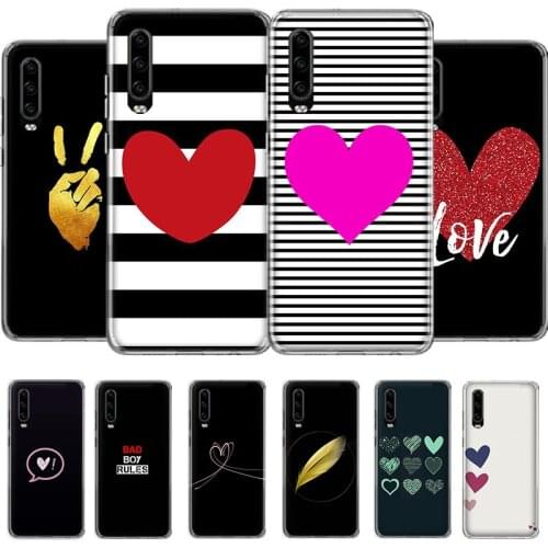 Love Heart 3D Relief Phone Case For Huawei Honor Y 5 6 7 8 9 10 20 LITE A X S Pro NO/Finger Cover Coque soft Silicone TPU