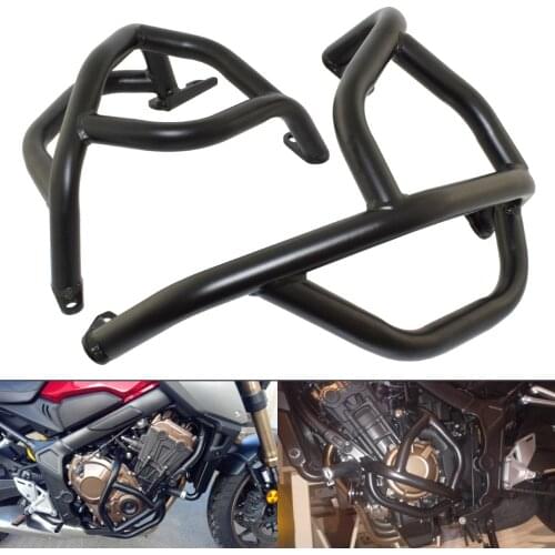 Black Engine Bumper Guard Crash Bars Sliders Protection For HONDA CB650F RC75 CB650R Neo Sports Cafe CB 650 F FA R RA 2014-2021