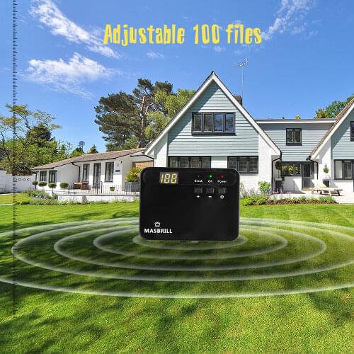 MASBRILL Pet Dog Electric Fence System Rechargeable Waterproof Adjustable Dog Training Collar Electronic Fencing Dog Accessories