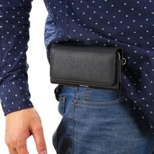 Horizontal Strap Waist Belt Clip Leather Phone Case For Lenovo Z5 S5 K5 Pro K320T K5 K8 K4 K3 Note K8 Plus K5 Play P2 C2 Power