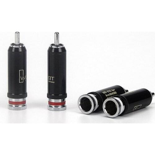 Hi-end Plating Rhodium RCA plug lock Soldering HIFI DIY audio plug connector