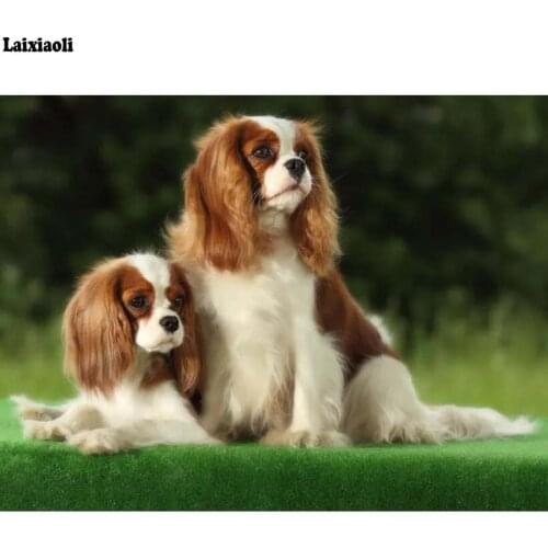 Cavalier King Charles Spaniel Diamond Embroidery Full square round drill cute dog picture Diy diamond painting new mosaic decor
