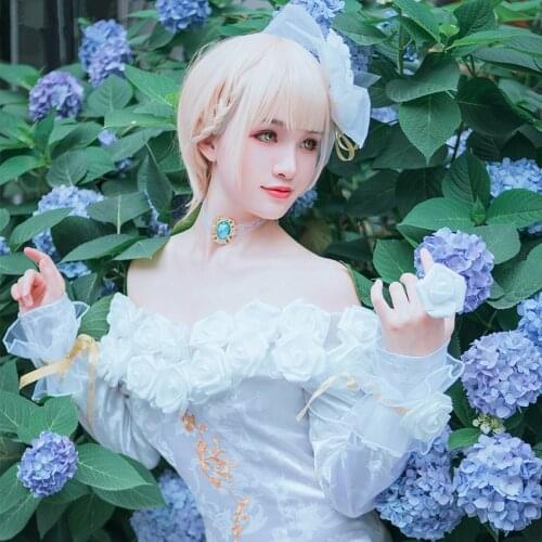 Cosplay Costume Vera Nair Perfume Teacher For Game Identity V Cosplay Costume White Party Female Court Temperament Dress Sweet