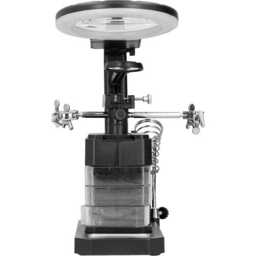 Magnifier Soldering Station LED Light Magnifying Glass Stand Holder USB for Repairing