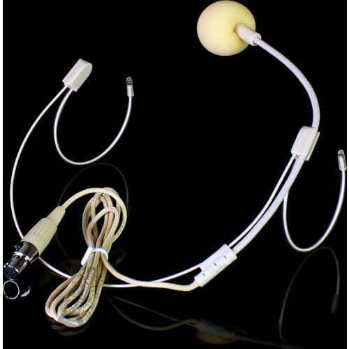 Mini XLR 3 Pin TA3F Double Earhook Headset Headworn Microphone Condenser Mic For SAMSON Wireless System UT1 ST2 T32M AL300 AR300