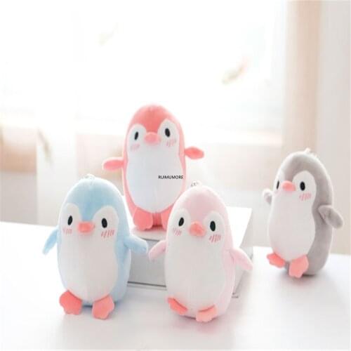 Multi-Colors, NEW 12CM Approx. Middle Size Penguin Plush Stuffed TOY , Key Chain Pendant Gift For Wedding Bouquet