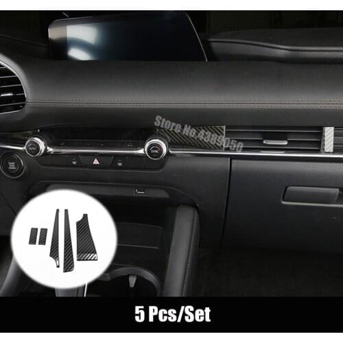 Stainless steel Car Front conditioner air Outlet decoration Cover Trim Car-Styling For Mazda 3 2019 2020 Accessories 5pcs