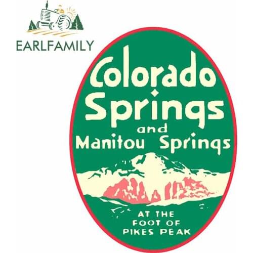 EARLFAMILY 13cm x 9.8cm for Colorado Springs and MountainOcclusion Scratch Anime Car Sticker Cartoon Decal for Bumper Motorcycle