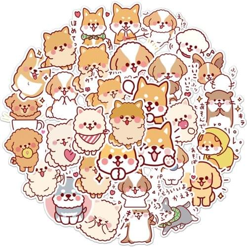 50Pcs Cute dog Animal Graffiti Stickers Mixed Style Toys For Suitcase Laptop Bike Luggage Car Scooter Skateboard Sticker