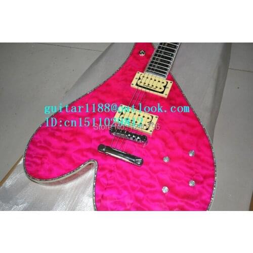 Free shipping new electric guitar in red with chrome hardware and mahogany body for heavy metal music 1843