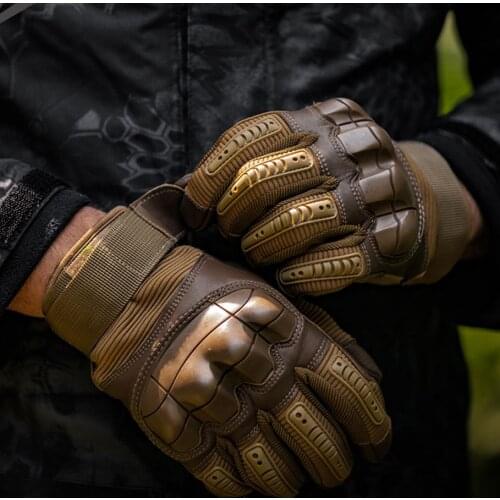 Outdoor Sports Protection Combat Knuckle Hard Tactical Gloves Bike Mens Motorcycle Full Finger Glove S2222