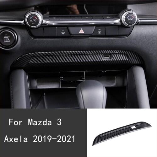 Car Central Control USB Decorative Frame Interior Modification Cover Trim for Mazda 3 Axela 2020 2021 2019 Car Accessories