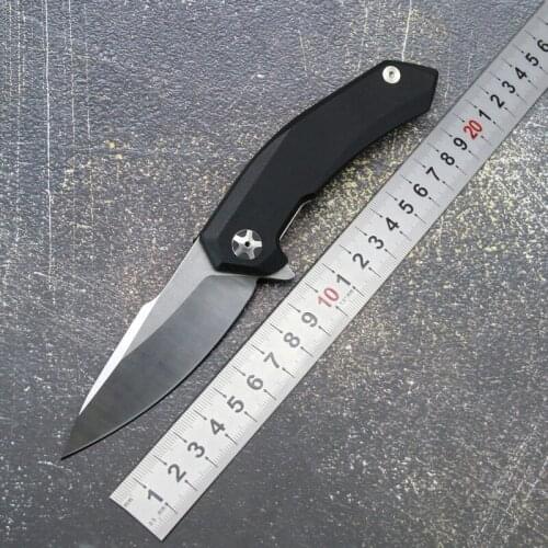 ZT0095 Flipper Folding Knife 9Cr14Mov Blade G10 HandlePractical Outdoor Camping Hunting Finshing Pocket Fruit kitchen EDC tools