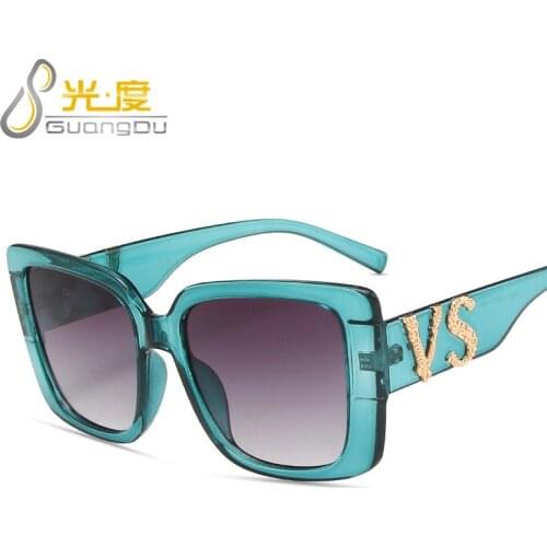 Big rectangle logo sunglasses women men 2021 trending products oversized shades for women vintage oculos de sol feminino uv400