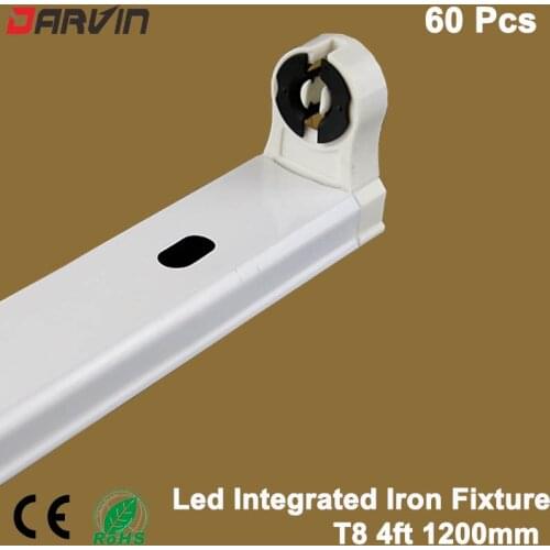 Led Tube Support 4ft t8 Fixture 1200mm Support Iron Bracket T8 Integrated Led Fixture,60 pcs/Lot, Free Shipping