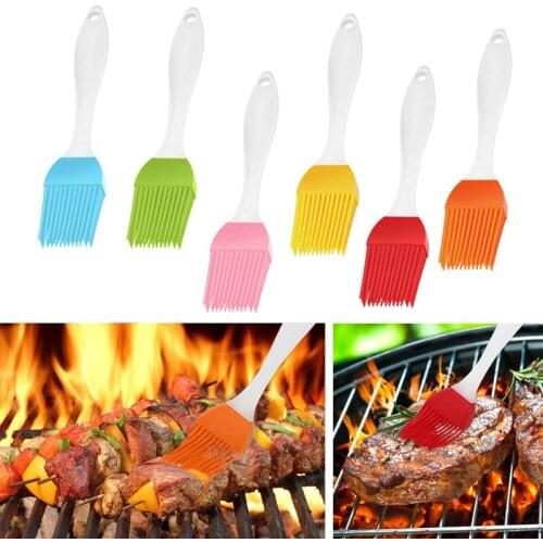 Heat Resistant Silicone Spatula Barbeque Brush For Bakeware Pastry Bread Oil Cream Cooking Baking Kitchen Oil Condiment Brushes
