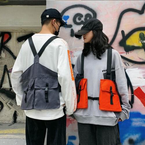 Military Multi-pocket Womens Vest Bag Unisex Chest Rig Bag Tactical Chest Bag Hip-hop Streetwear Feature Tactical Waist Bag