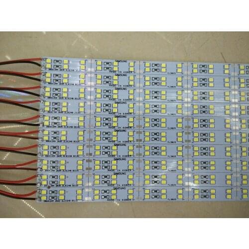 Brightness,50pcs*50cm Factory Wholesale Double row DC 12V 72 SMD 2835 LED Hard Rigid LED Strip Bar Light