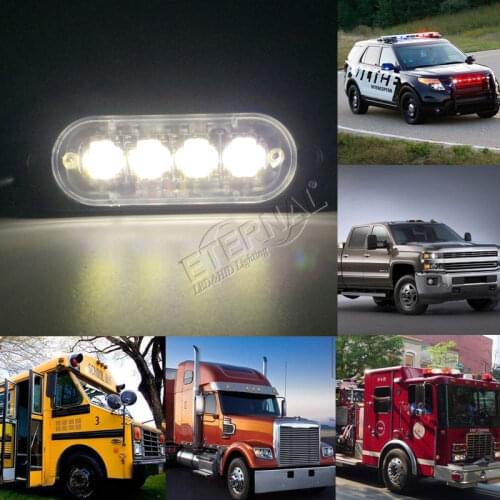 10pc 3inch 4leds LED strobe emergency warning light,automotive signal turn safety flashing light bar for off road truck vehicles