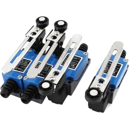 4 Pcs Adjustable Roller Pivot Lever Limit Switch No Nc Ac 250V Dc 115V