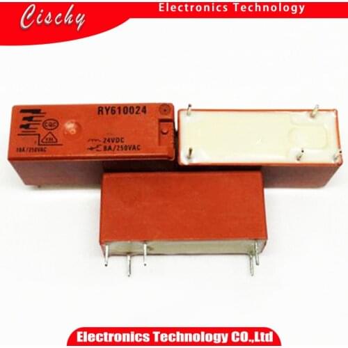 5pcs/lot RY610024 24VDC 24V Relay 8A 5PIN RY610024