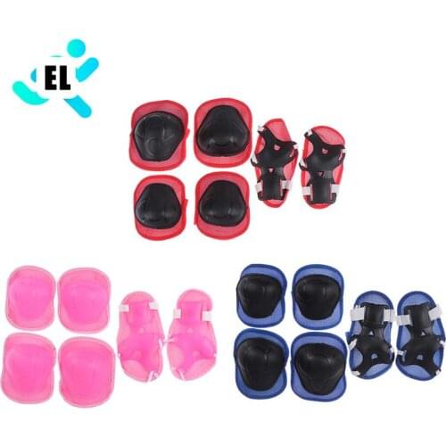 6pc/set Elbow Pads Bicycle Skateboard Ice Skate Roller Knee Protector For Adult Kids Gift Adjustable Skating Protective Gear Set