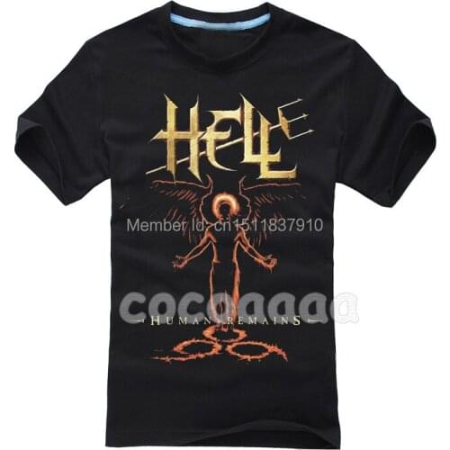 Hell Human remains Rock Brand men shirt 3D High Quality new mma hot skull items fitness Hardrock heavy Dark Metal 100%Cotton