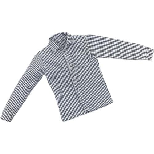 1/6 Action Figure Accessories Plaid Shirt Clothing for