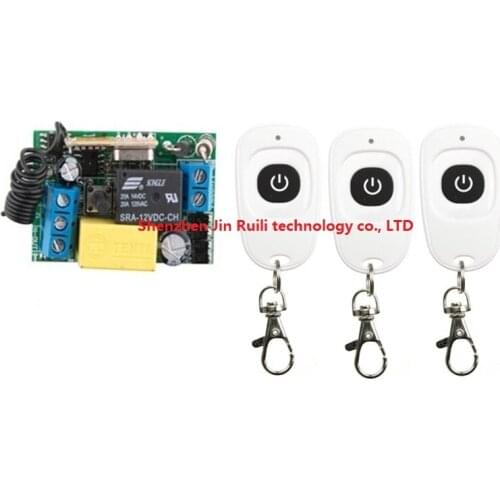 Wireless remote controlling switch RF AC 220 V 10 A 1CH 3* Transmitter 1* Receiver Momentary. Toggle .Latched Adjustable