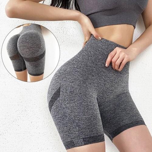 Seamless Sports Shorts For Women Hip Push Up Short Leggings High Waist Gym Yoga Shorts Tummy Control Workout Fitness Shorts