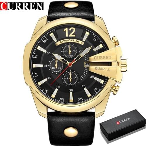 Men Watch 2021 CURREN Mens Quartz Wristwatches Male Clock Top Brand Luxury Reloj Hombres Leather Wrist Watches with Calendar