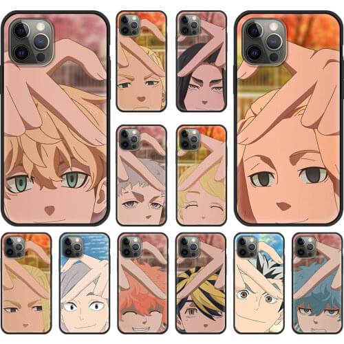 Tokyo Revengers Manjiro Sano Anime Case for iPhone 11 12 Pro Max Phone Cover for iPhone 7 8 Plus SE2020 X XR XS Max Luxury Shell