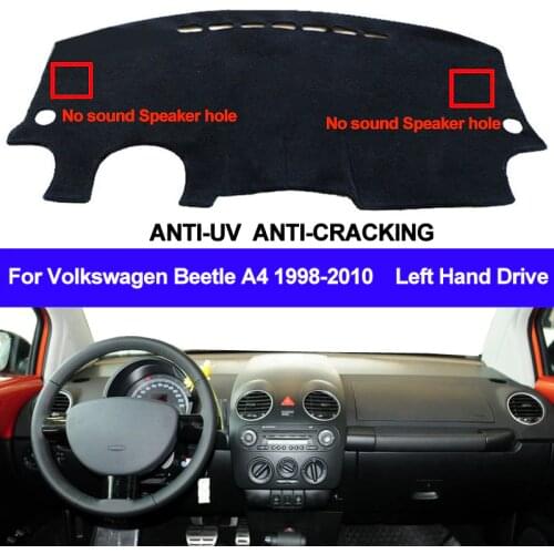 TAIJS Car Dashboard Cover Dash Mat For Volkswagen VW Beetle A4 1998-2005 2006 2007 2008 2009 2010 Non-slip Sun Shade Pad Carpet