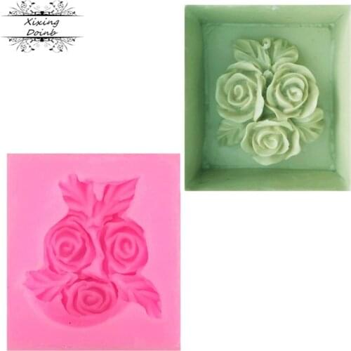 Rose shaped silicone soft candy mold cake decorating tool Candy Chocolate Mold Cup Cake Decoration