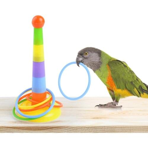 Bird Toy Funny Mini Colorful Ferrule Toy for Parrot Training Interactive Parrot Educational Toys Bird Supplies Random Color