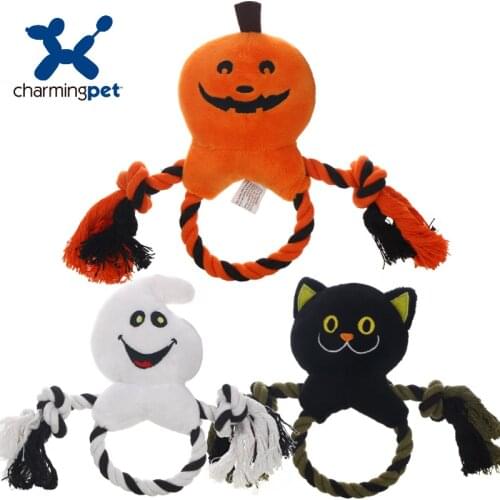 Charmingpet pet dog dog toys ghost Black cat Pumpkin pet toys pet training Squeak Toys